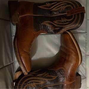 Ariat Tan and Brown Leather Boots